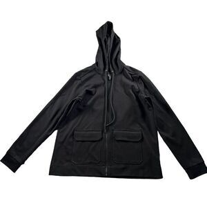 Liverpool Jacket Womens S Black Hoodie Twill Knit Sweatshirt Utility Oversized